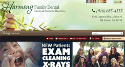 Desktop Screenshot of harmonyfamilydental.com
